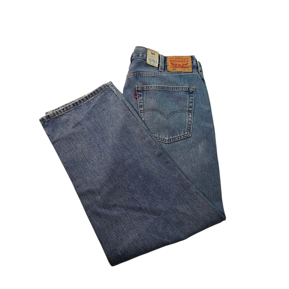 Levi's 550 Relaxed Fit Jeans‎ Distressed Denim Faded Wash Mens Size 38x30